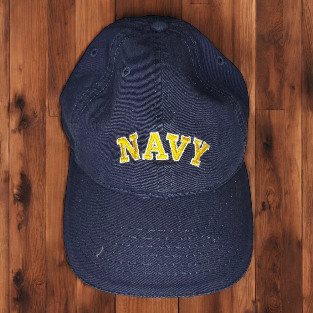 Annapolis Gear Navy Blue‎ Baseball Cap Embroidered Gold Lettering Adult